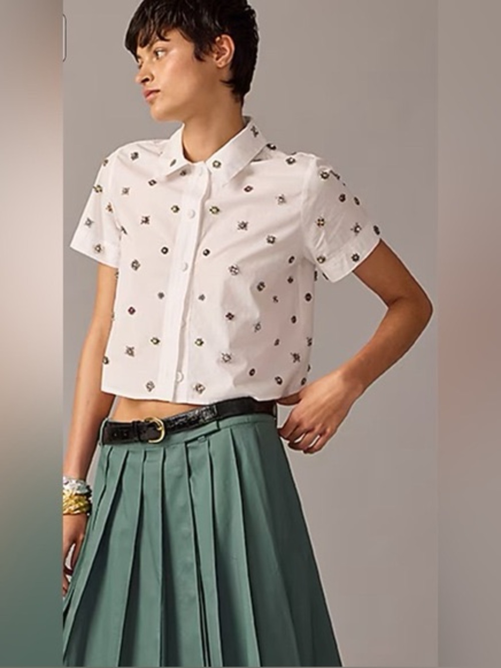 J. Crew Collection gamine jewel shirt size 12 new with tags